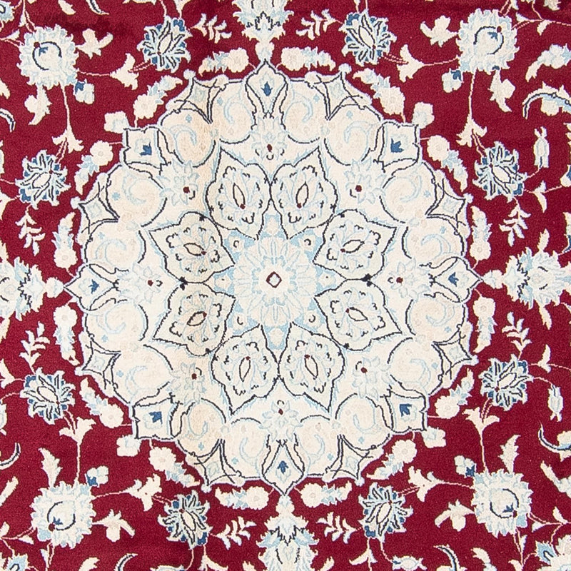 Alfombra persa - Nain redondo  - 293 x 293 cm - rojo oscuro