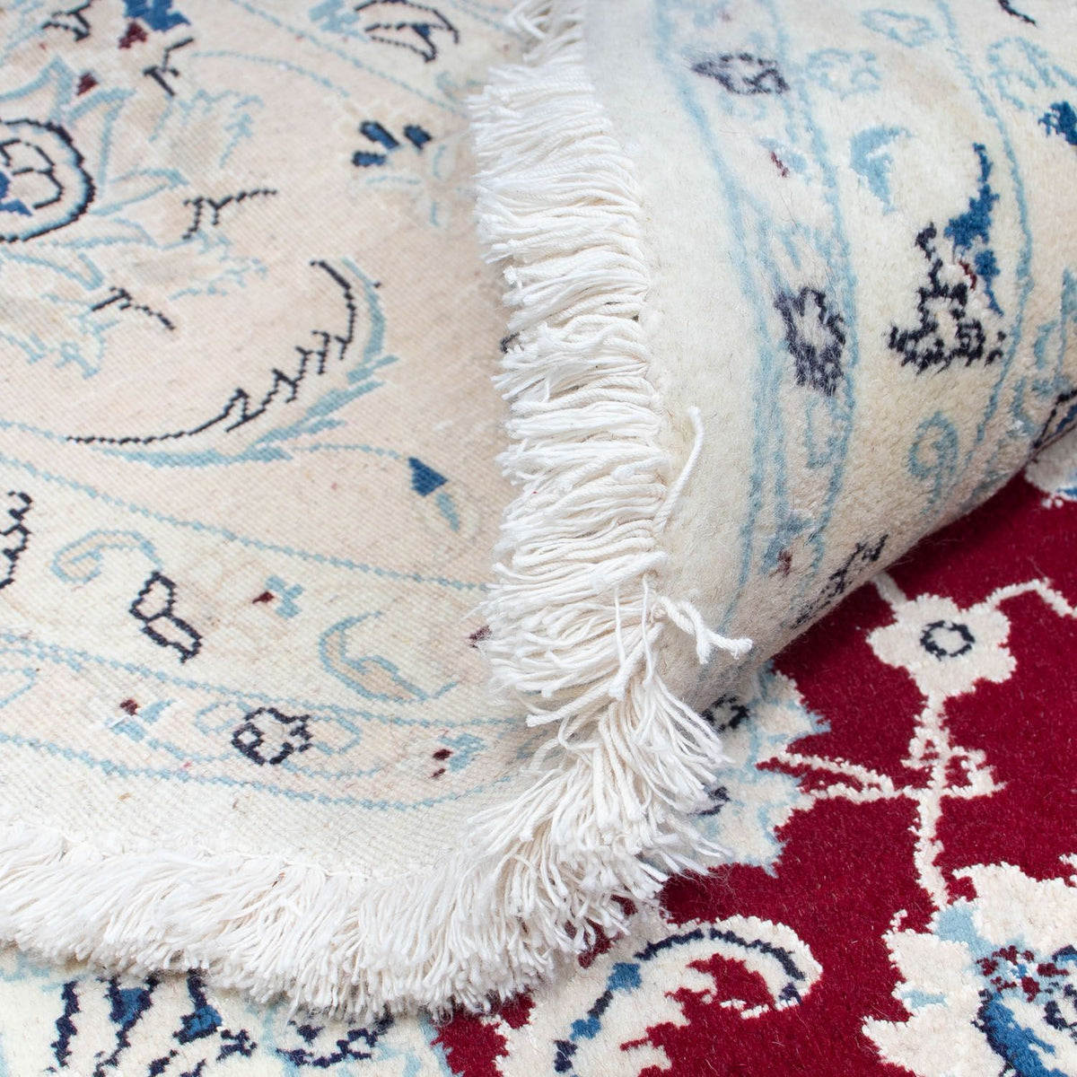 Alfombra persa - Nain redondo  - 300 x 300 cm - rojo oscuro