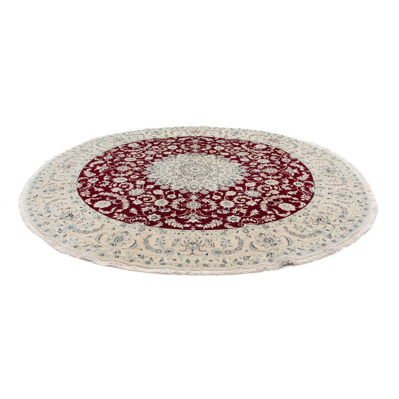 Alfombra persa - Nain redondo  - 300 x 300 cm - rojo oscuro