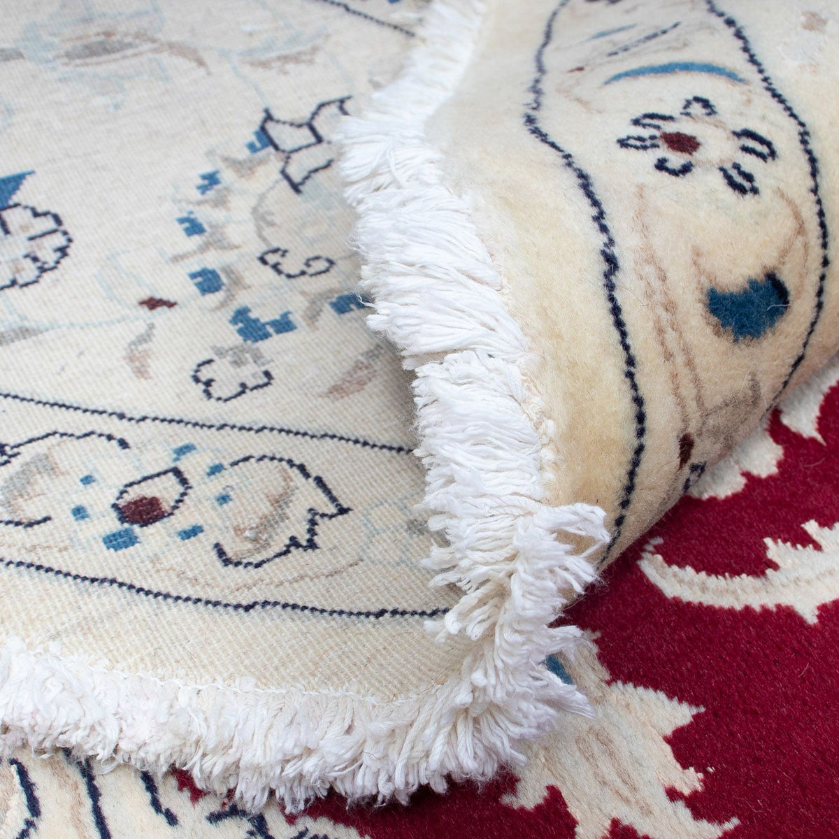 Alfombra persa - Nain redondo  - 280 x 280 cm - rojo oscuro