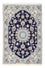 Alfombra persa - Nain - 85 x 55 cm - azul oscuro