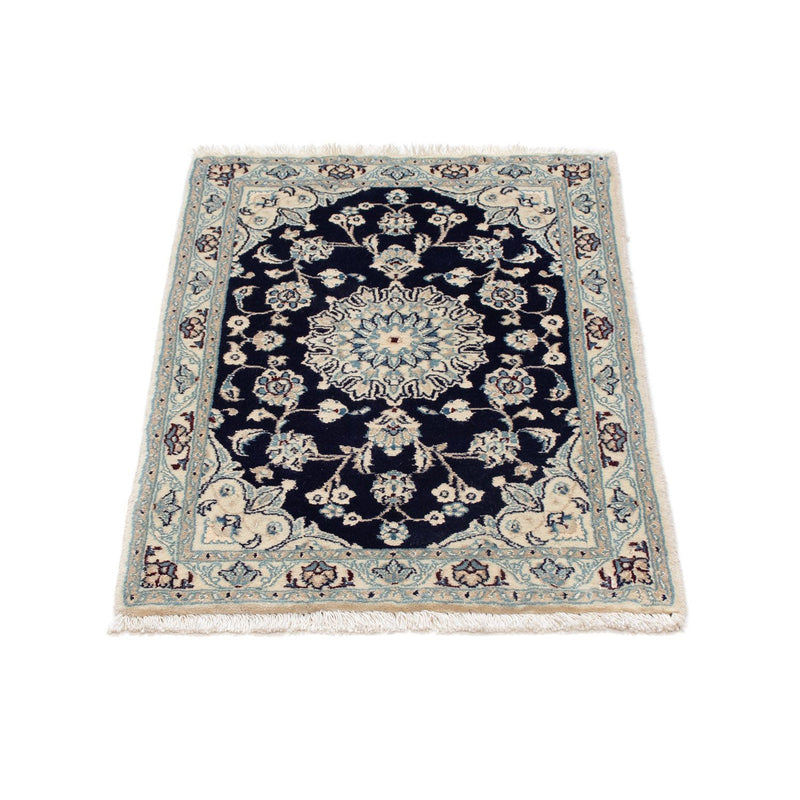 Alfombra persa - Nain - 85 x 55 cm - azul oscuro