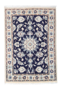 Alfombra Persa - Nain - Real - 85 x 55 cm - azul oscuro