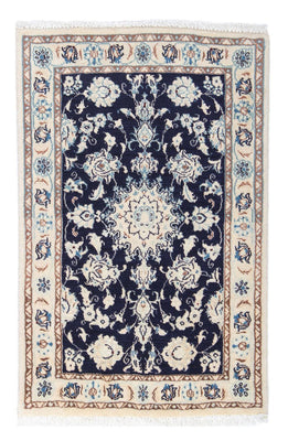 Alfombra persa - Nain - 85 x 55 cm - azul oscuro
