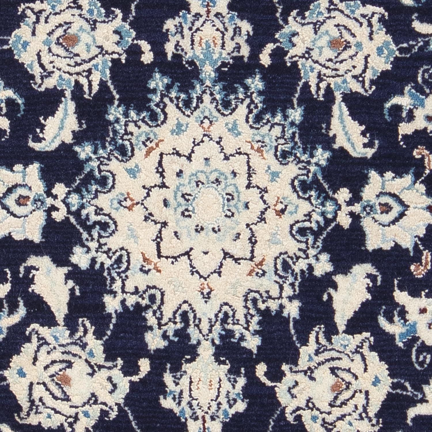 Alfombra persa - Nain - 85 x 55 cm - azul oscuro
