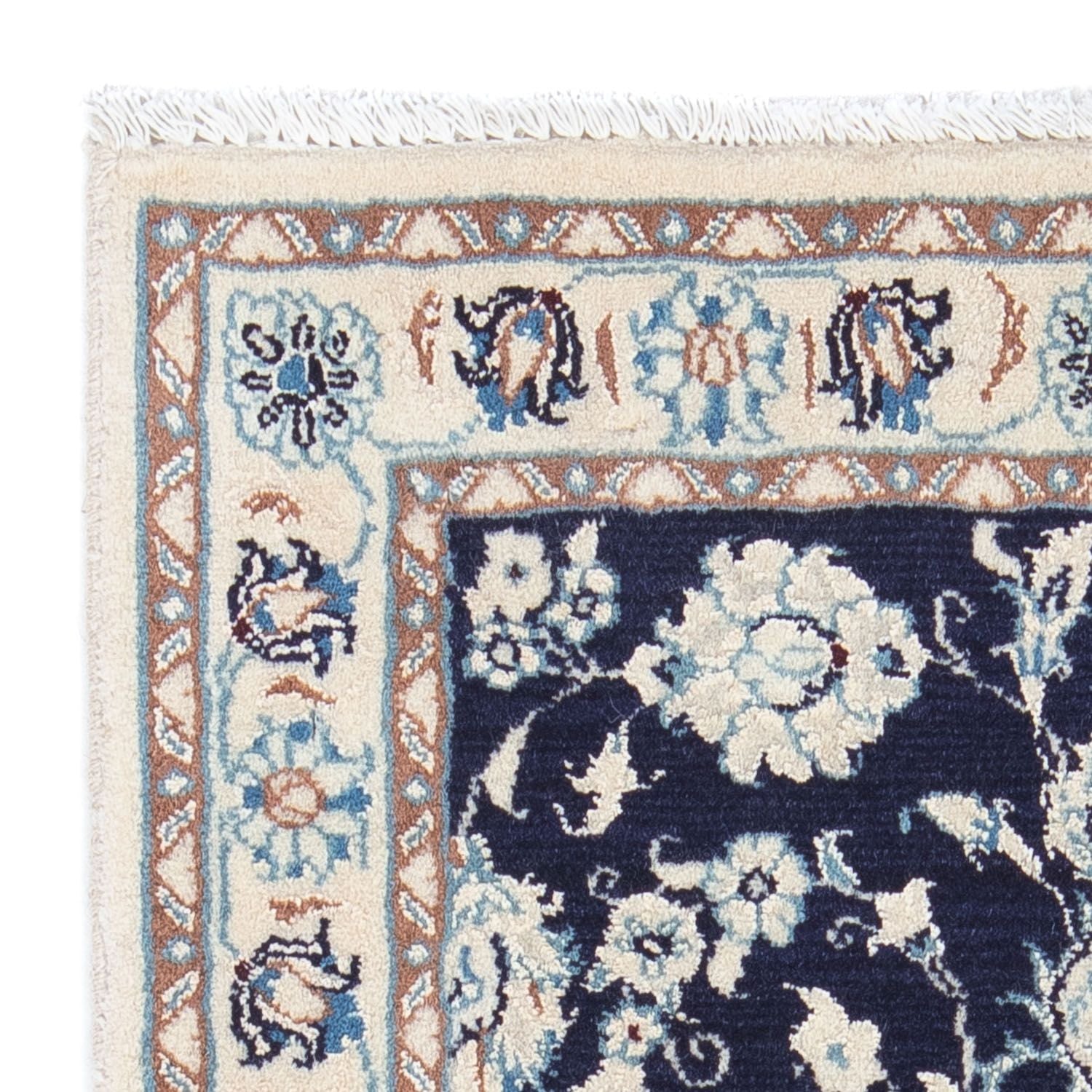 Alfombra persa - Nain - 85 x 55 cm - azul oscuro