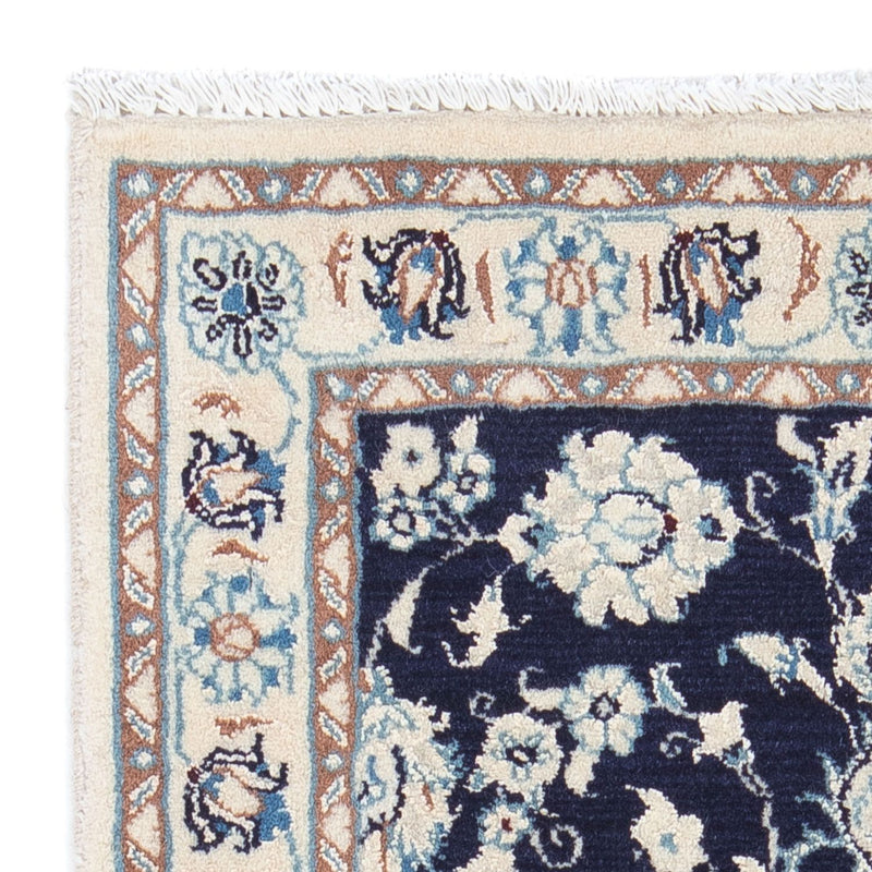 Alfombra persa - Nain - 85 x 55 cm - azul oscuro