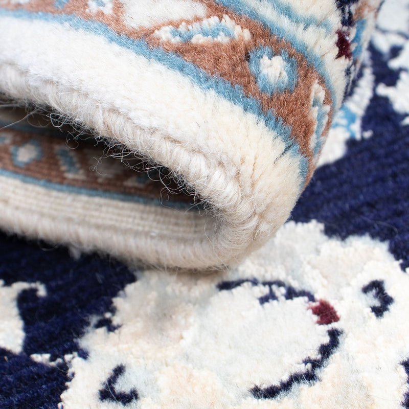 Alfombra persa - Nain - 85 x 55 cm - azul oscuro