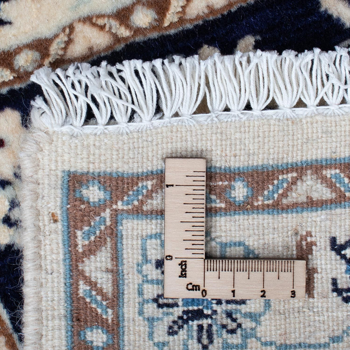 Alfombra persa - Nain - 85 x 55 cm - azul oscuro