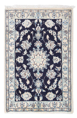 Alfombra persa - Nain - 85 x 55 cm - azul oscuro