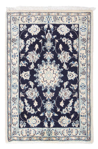 Alfombra persa - Nain - 85 x 55 cm - azul oscuro