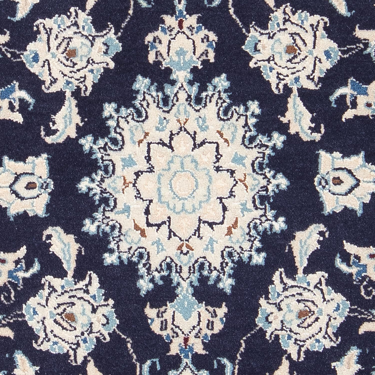 Alfombra persa - Nain - 85 x 55 cm - azul oscuro