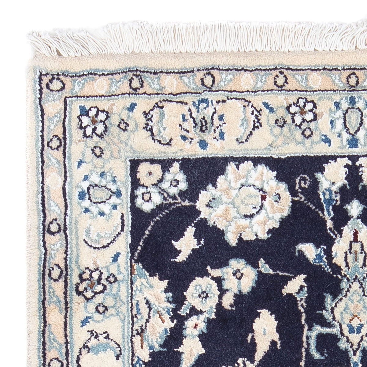 Alfombra persa - Nain - 85 x 55 cm - azul oscuro