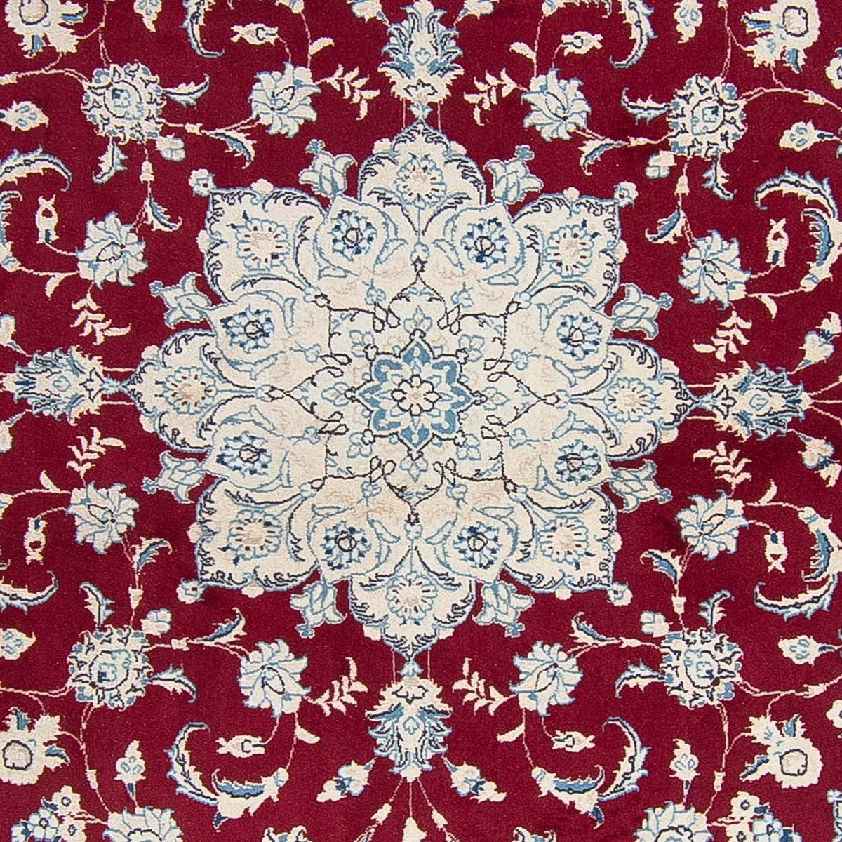 Alfombra persa - Nain redondo  - 290 x 290 cm - rojo oscuro