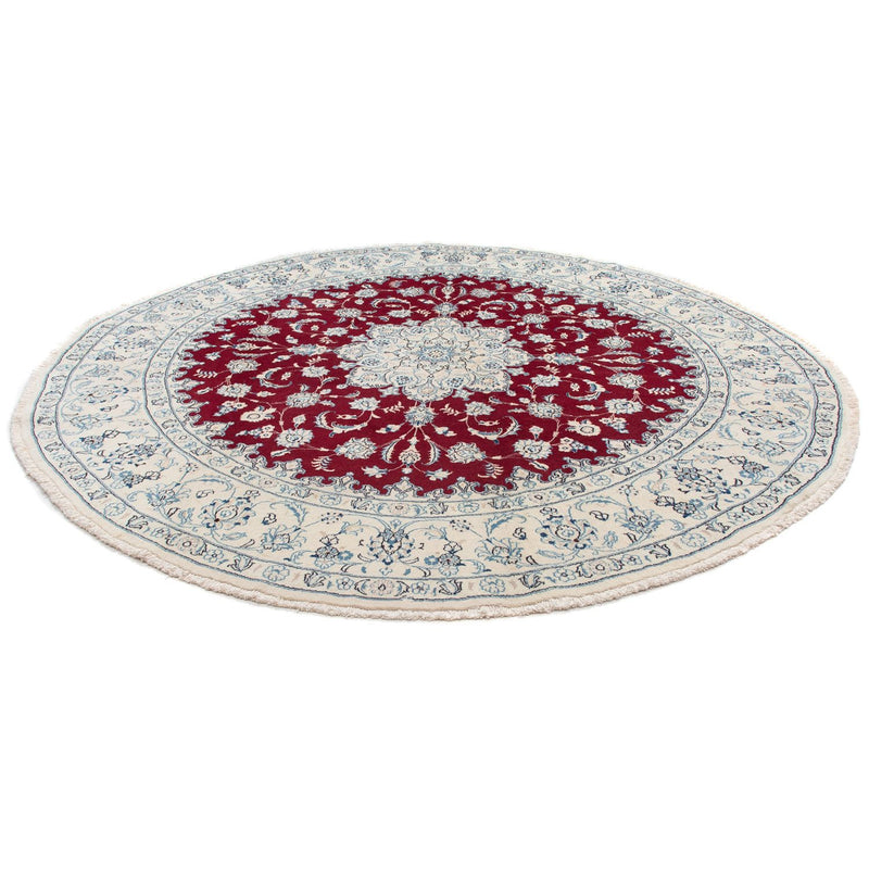 Alfombra persa - Nain redondo  - 290 x 290 cm - rojo oscuro