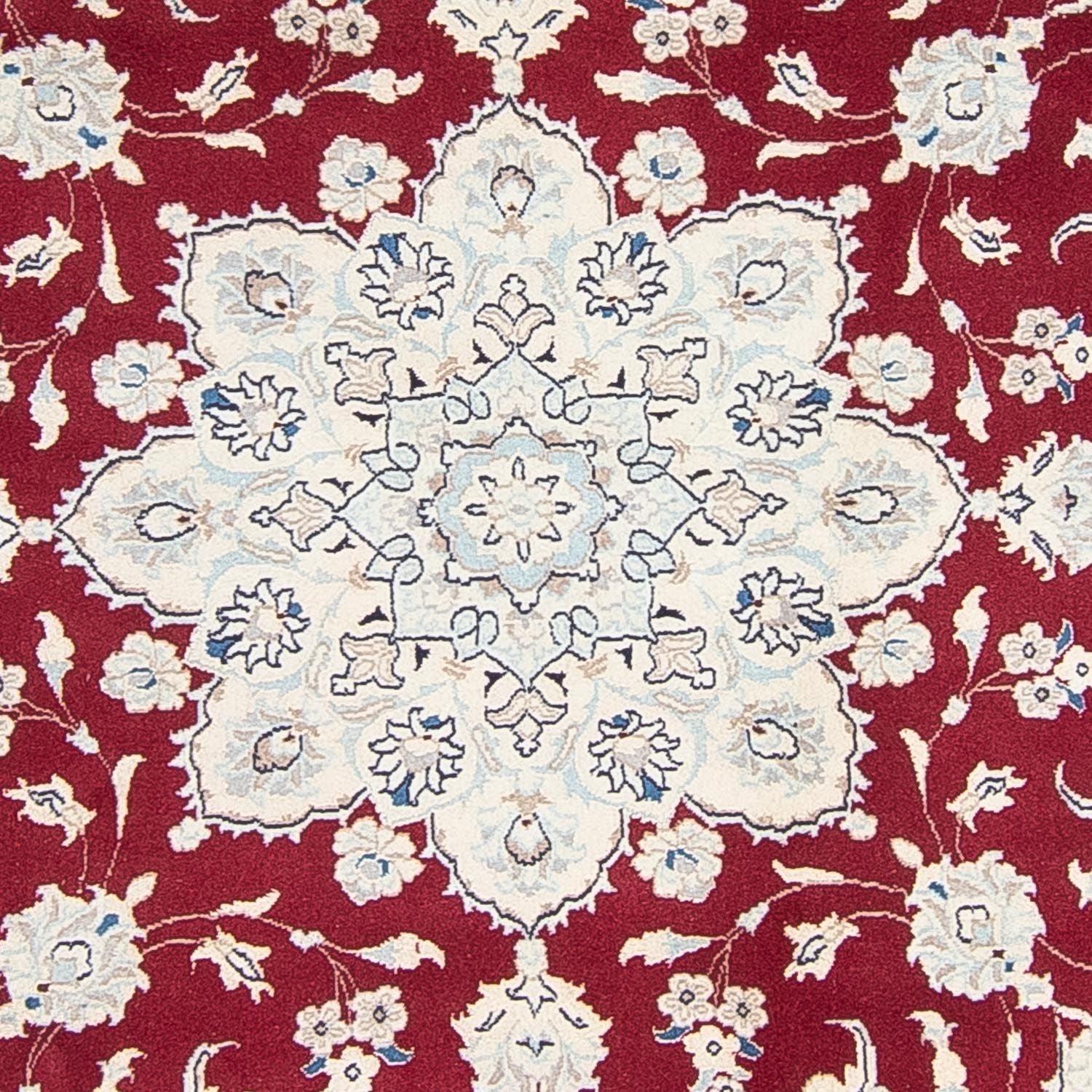 Alfombra persa - Nain redondo  - 245 x 245 cm - rojo oscuro