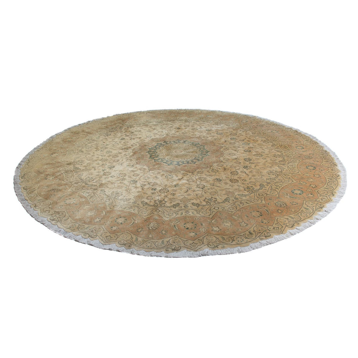 Alfombra persa - Tabriz redondo  - 290 x 290 cm - beige