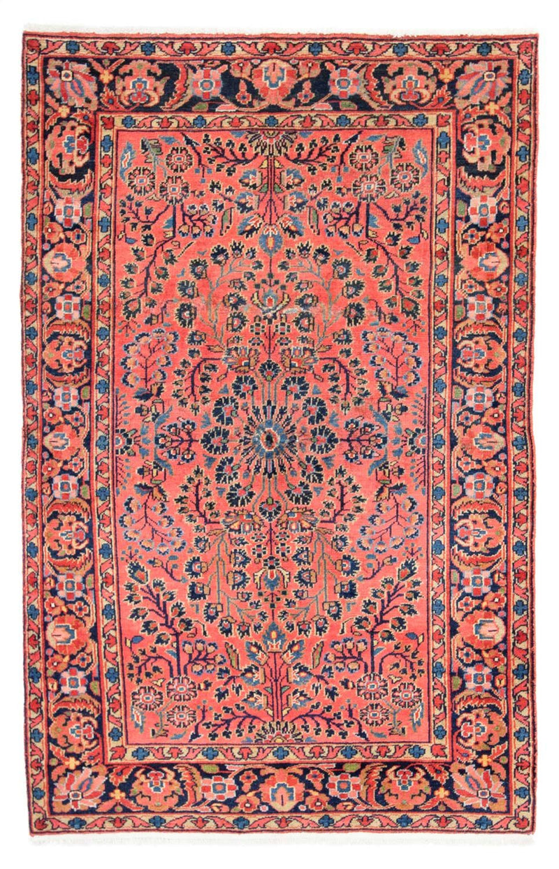 Alfombra persa - Clásica - 202 x 124 cm - rojo claro