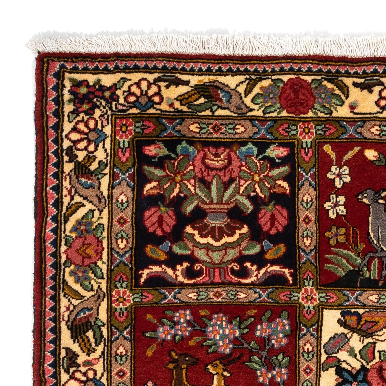 Alfombra persa - Nómada - 164 x 111 cm - rojo oscuro