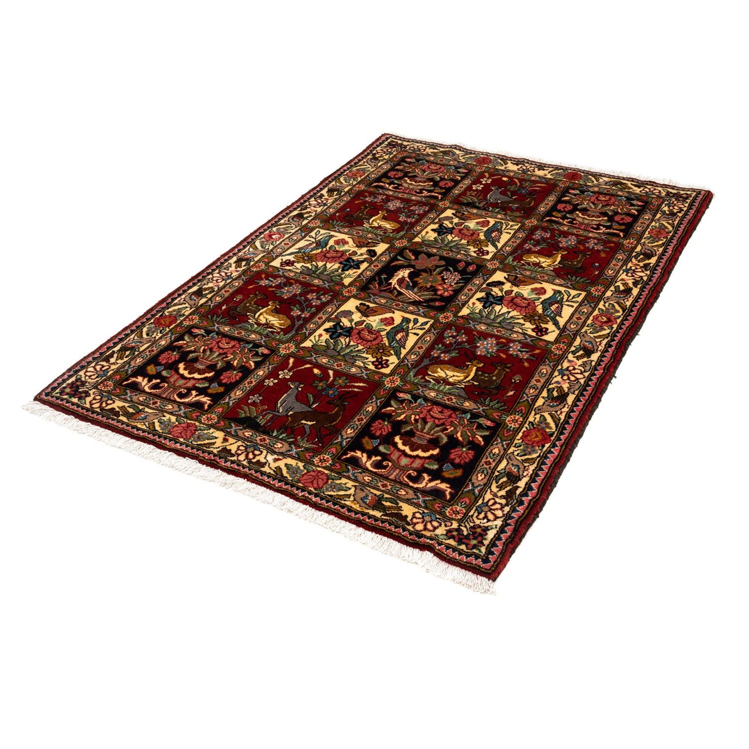 Alfombra persa - Nómada - 164 x 111 cm - rojo oscuro