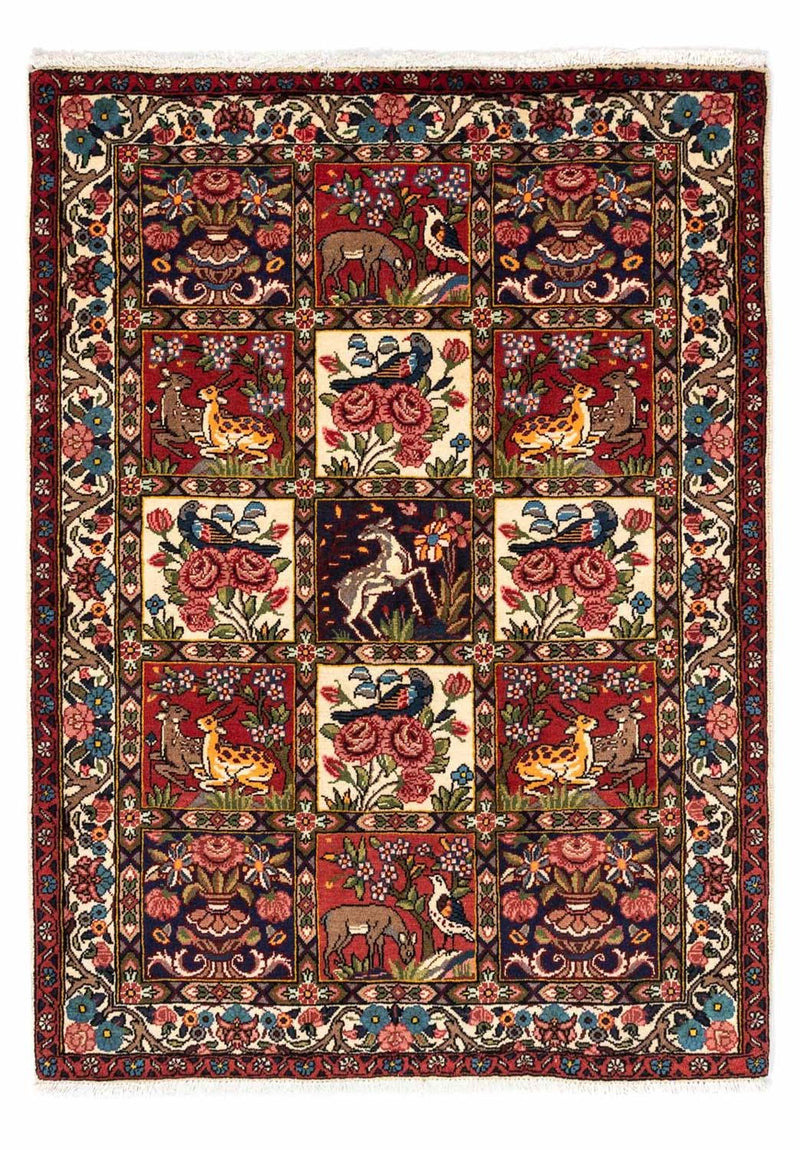 Alfombra persa - Nómada - 154 x 106 cm - rojo oscuro