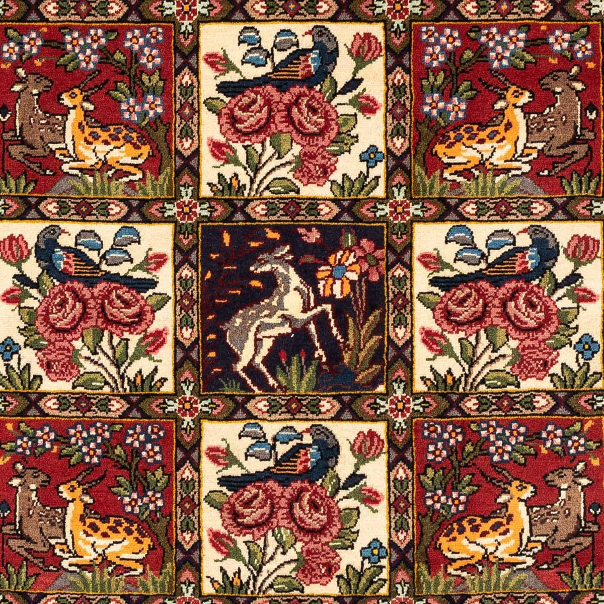 Alfombra persa - Nómada - 154 x 106 cm - rojo oscuro