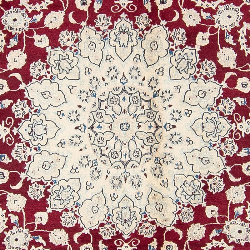 Alfombra persa - Nain redondo  - 293 x 293 cm - rojo oscuro