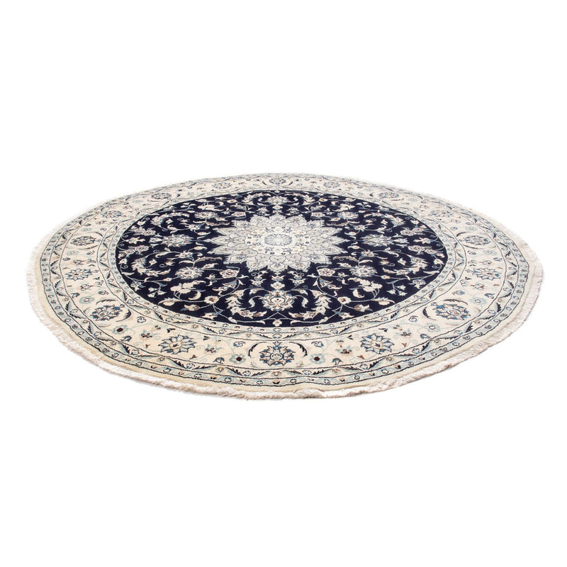 Alfombra persa - Nain redondo  - 243 x 243 cm - azul oscuro