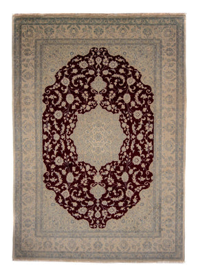 Alfombra persa - Nain - 341 x 248 cm - rojo oscuro