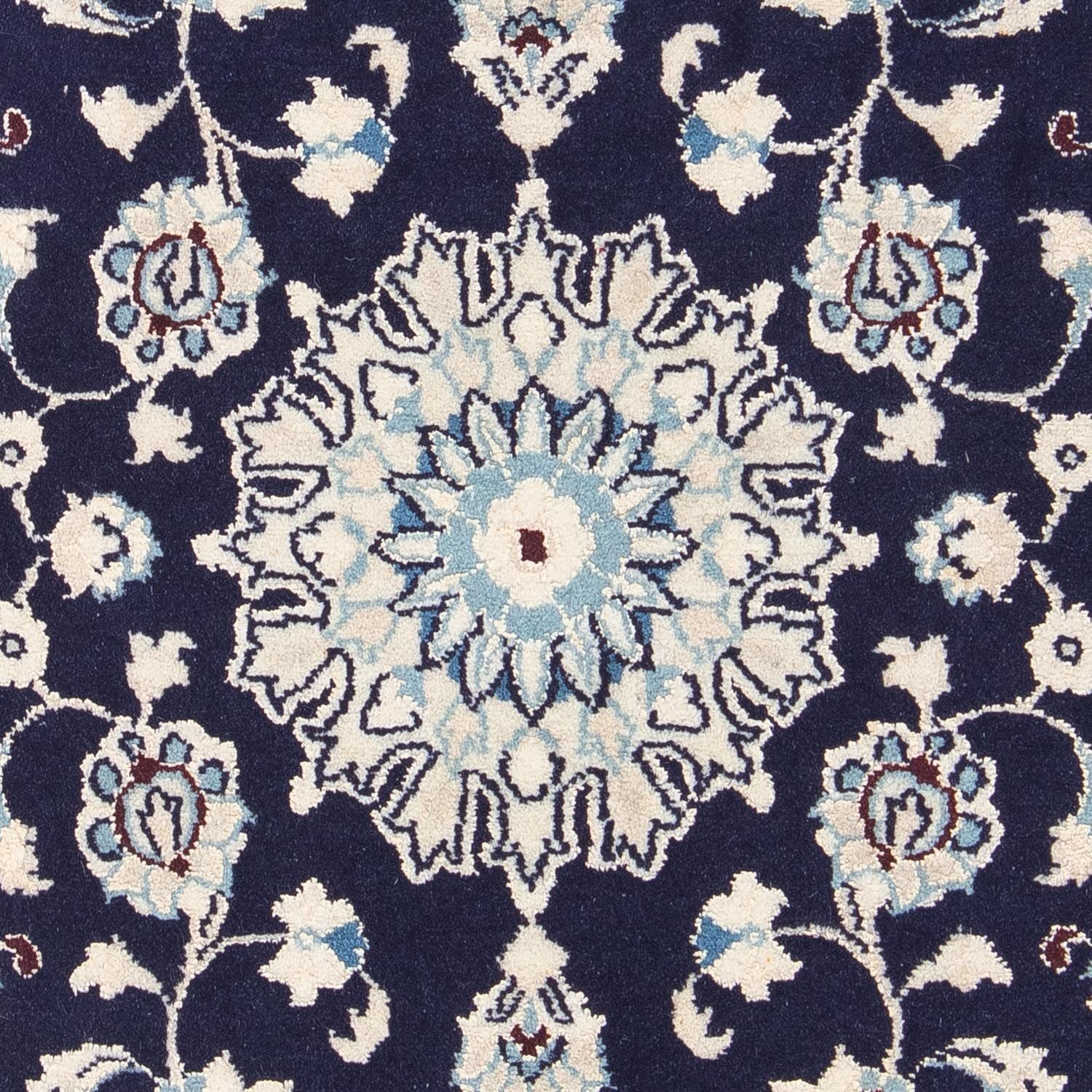 Alfombra Persa - Nain - Real - 87 x 60 cm - azul oscuro