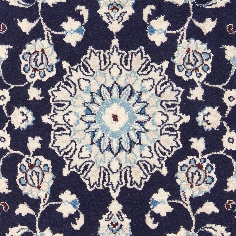 Alfombra Persa - Nain - Real - 87 x 60 cm - azul oscuro