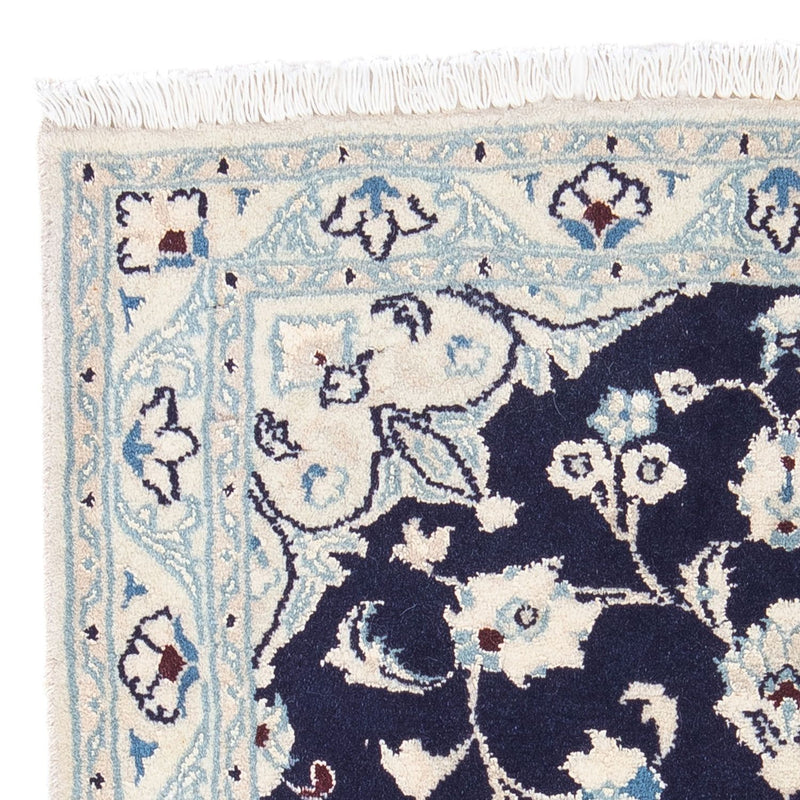 Alfombra Persa - Nain - Real - 87 x 60 cm - azul oscuro