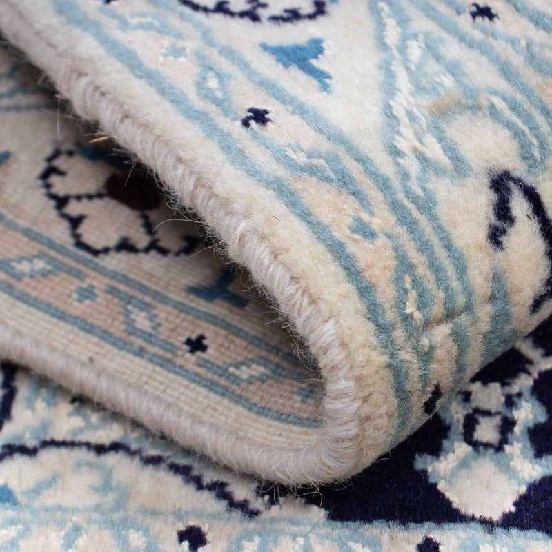 Alfombra Persa - Nain - Real - 87 x 60 cm - azul oscuro