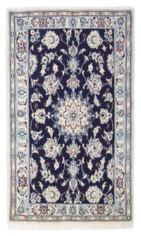 Alfombra Persa - Nain - Real - 94 x 56 cm - azul oscuro