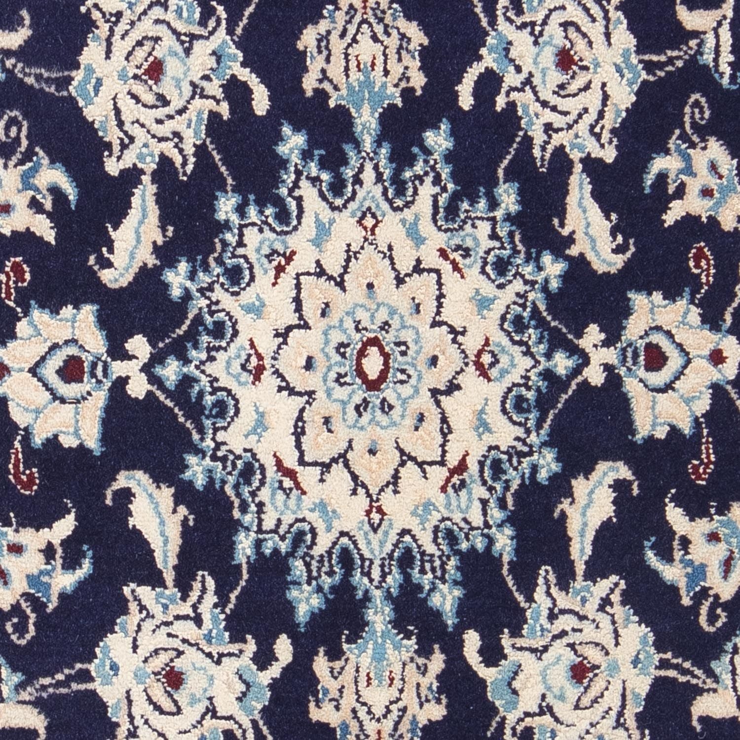 Alfombra Persa - Nain - Real - 94 x 56 cm - azul oscuro