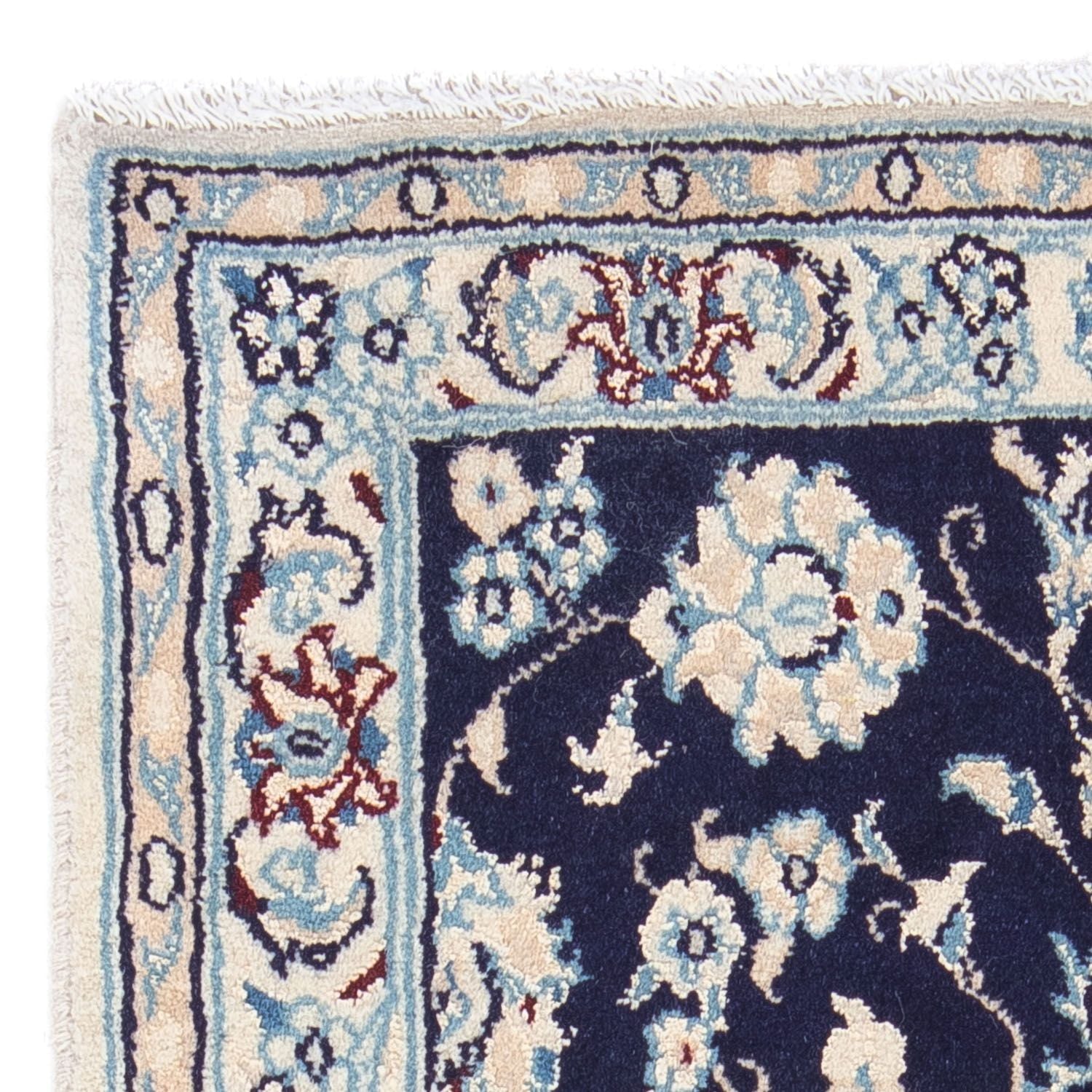 Alfombra Persa - Nain - Real - 94 x 56 cm - azul oscuro