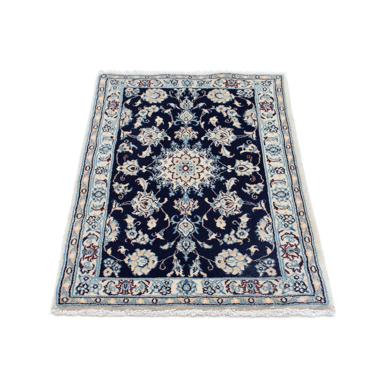 Alfombra Persa - Nain - Real - 94 x 56 cm - azul oscuro