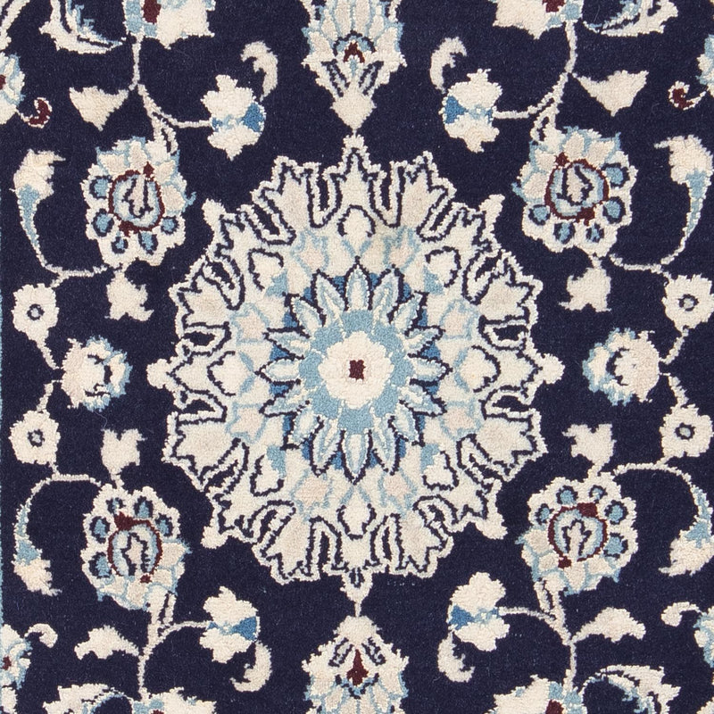 Alfombra Persa - Nain - Real - 86 x 57 cm - azul oscuro