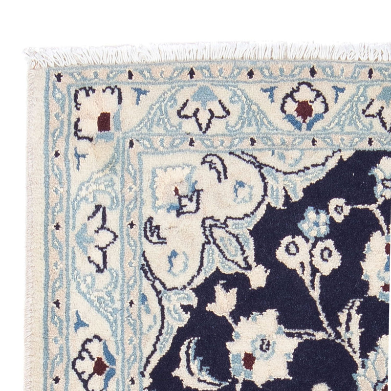 Alfombra Persa - Nain - Real - 86 x 57 cm - azul oscuro