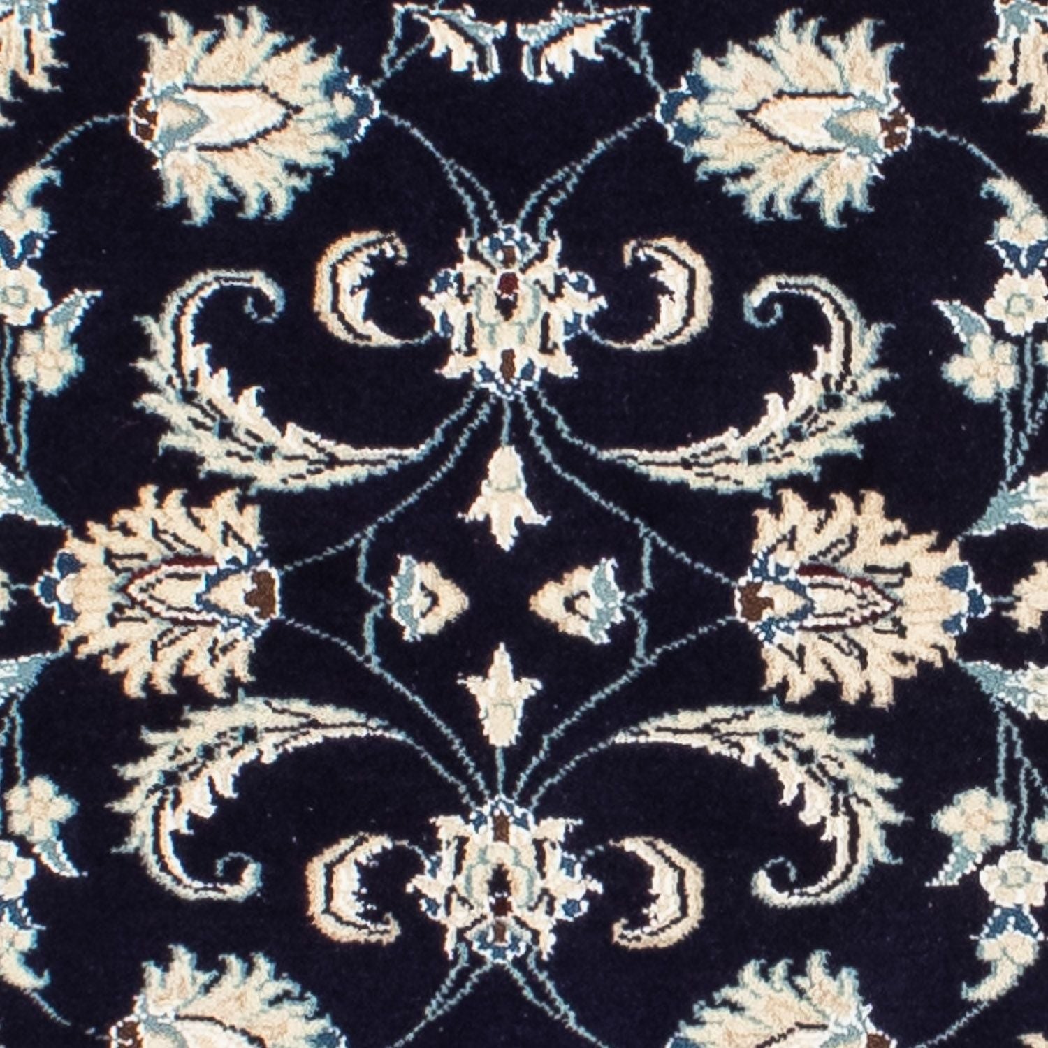 Alfombra de pasillo Alfombra persa - Nain - 400 x 77 cm - azul oscuro