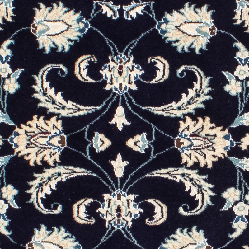 Alfombra de pasillo Alfombra persa - Nain - 400 x 77 cm - azul oscuro