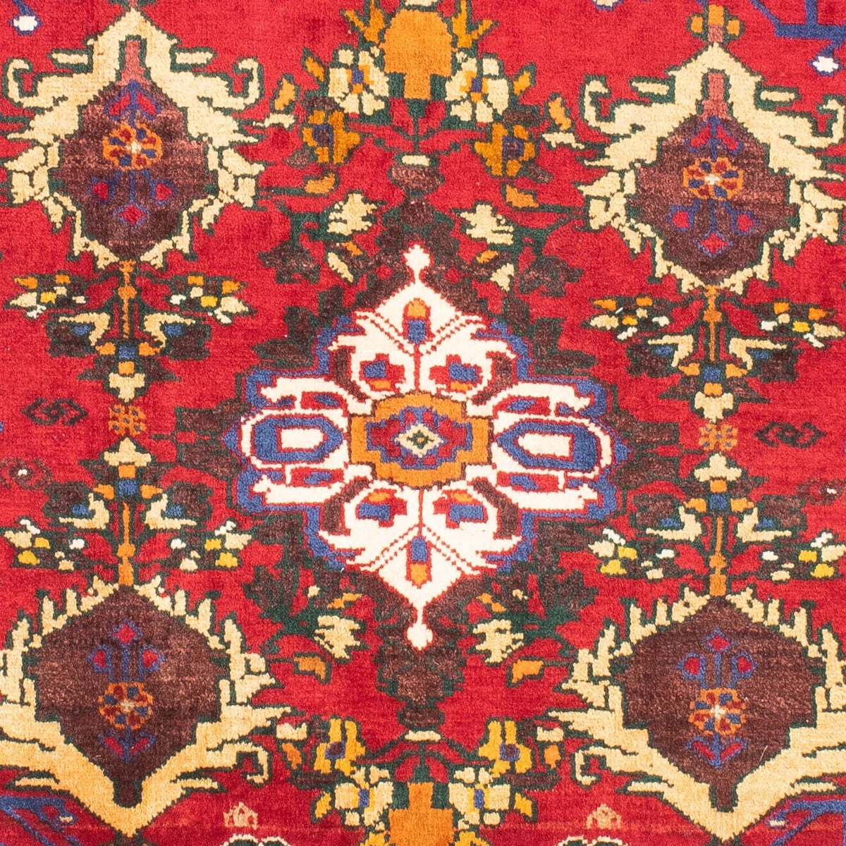 Alfombra persa - Nómada - 150 x 104 cm - rojo oscuro