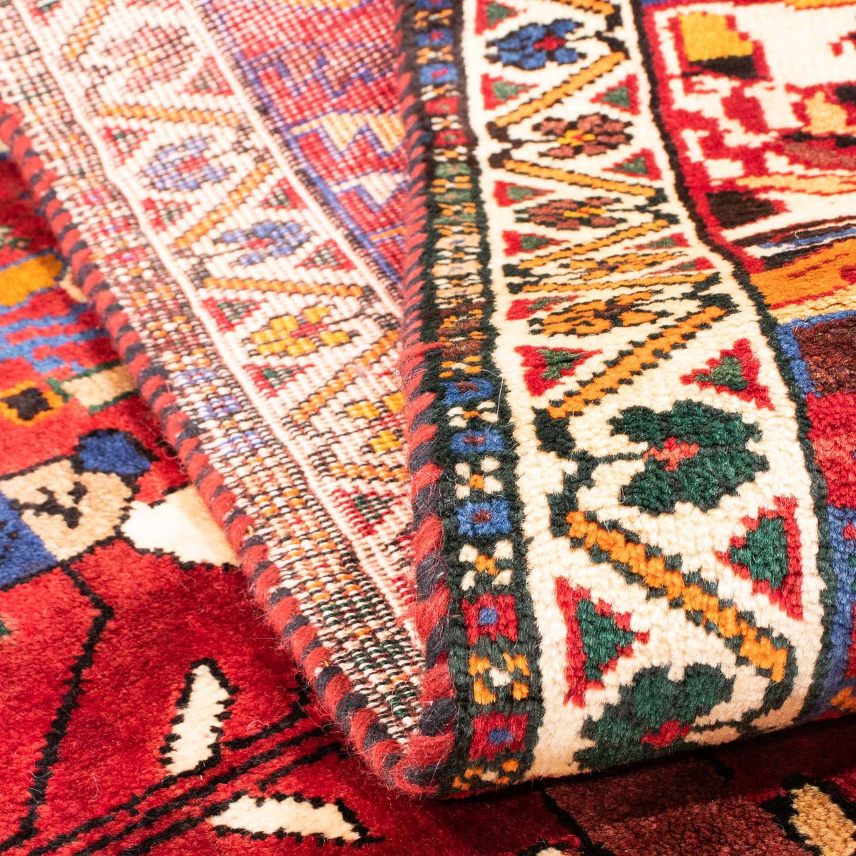 Alfombra persa - Nómada - 150 x 104 cm - rojo oscuro