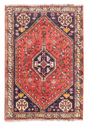 Alfombra persa - Nómada - 162 x 112 cm - rojo oscuro