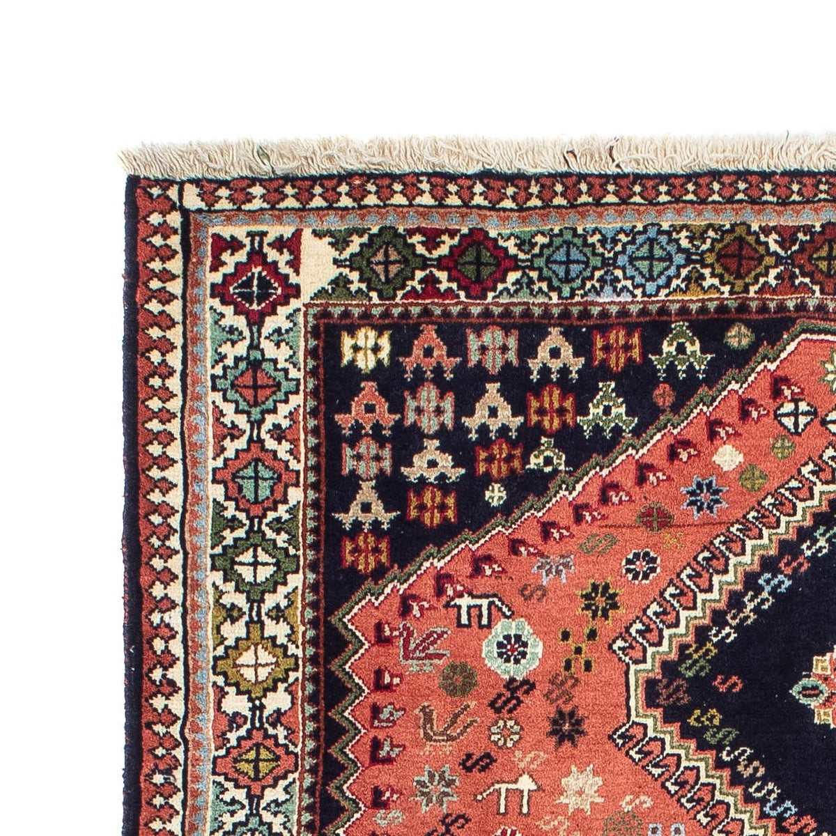 Alfombra persa - Nómada - 150 x 101 cm - azul oscuro