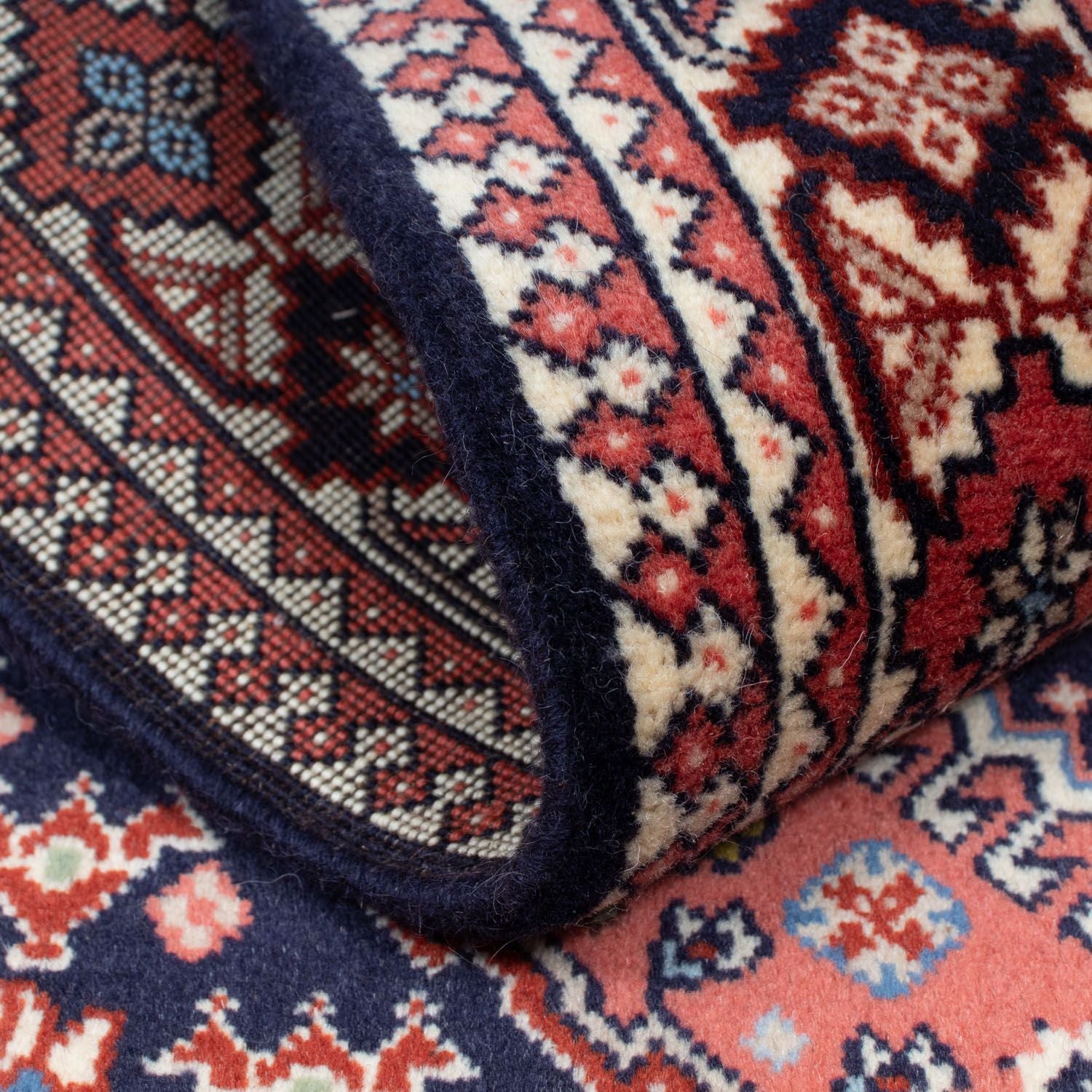Alfombra persa - Nómada - 144 x 102 cm - azul oscuro