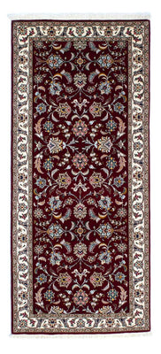 Alfombra de pasillo Alfombra Persa - Tabriz - Real - 205 x 88 cm - rojo oscuro