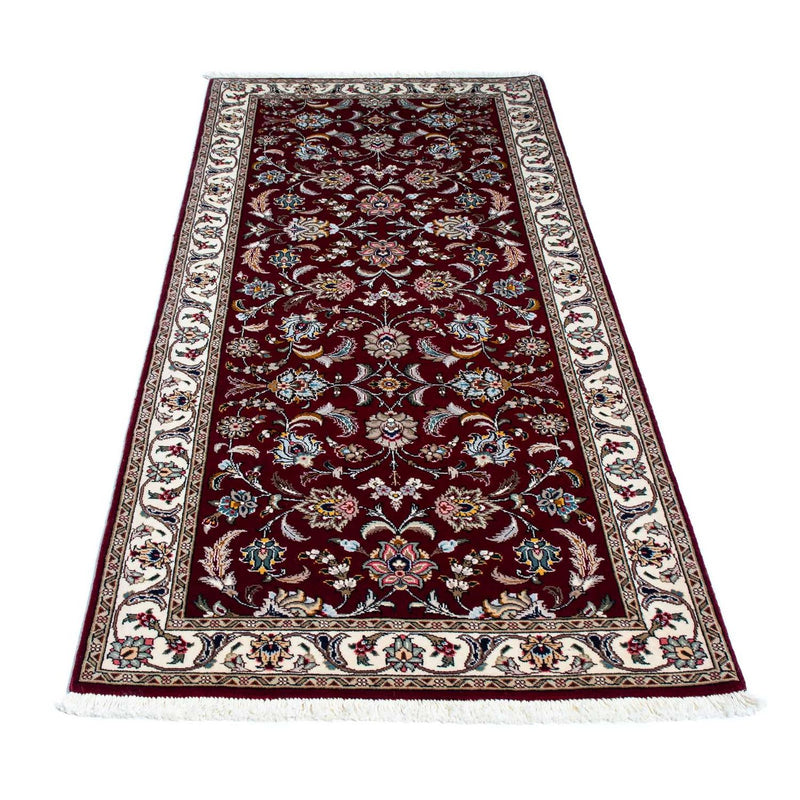 Alfombra de pasillo Alfombra Persa - Tabriz - Real - 205 x 88 cm - rojo oscuro
