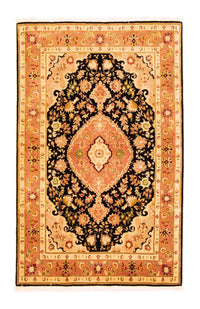 Alfombra Persa - Tabriz - Real - 160 x 100 cm - negro