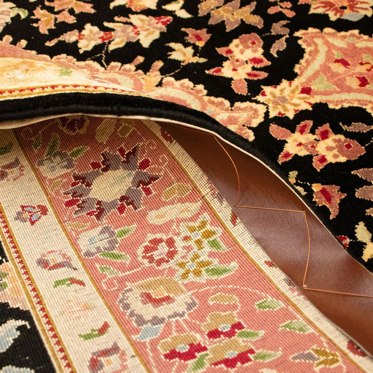 Alfombra Persa - Tabriz - Real - 160 x 100 cm - negro